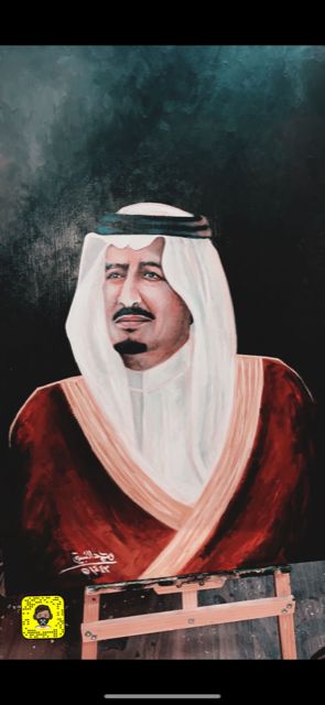 لوحة “الملك سلمان” للتشكيلي محمد الثبيتي