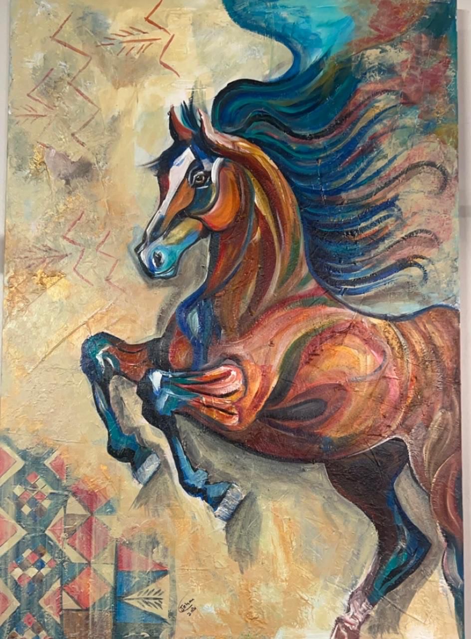 لوحات التشكيلية جمانة مليباري ليوم التأسيس 2025