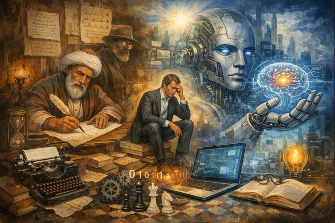 أميَّةُ النُّخبةِ في مَعرجِ الخَوارزميّاتِ الذَّكاءُ الاصطناعيّ: قِناعُ العاجِزِ أم ذِراعُ المُبدِعِ؟